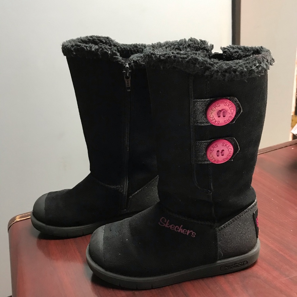 Black boots girls size 11